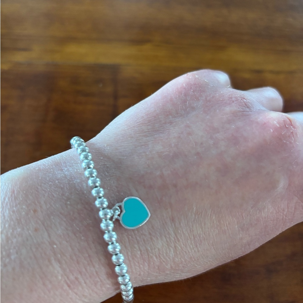 Tiffany bracelet with signature blue heart